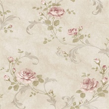 Gracie Grey Floral Scroll
