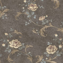 Gracie Grey Floral Scroll