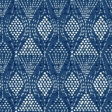Grady Blue Dotted Textured Southwest Tribal Wallpaper