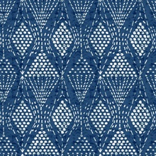 Grady Blue Dotted Textured Southwest Tribal Wallpaper
