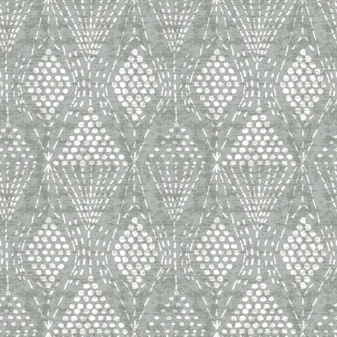 Grady Grey Dotted Textured Southwest Tribal Wallpaper