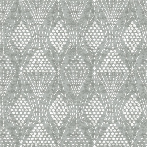 Grady Grey Dotted Textured Southwest Tribal Wallpaper