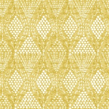 Grady Yellow Dotted Textured Southwest Tribal Wallpaper