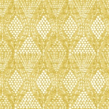 Grady Yellow Dotted Textured Southwest Tribal Wallpaper