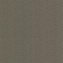 Graham Black Chevron Stripe On Linen Wallpaper