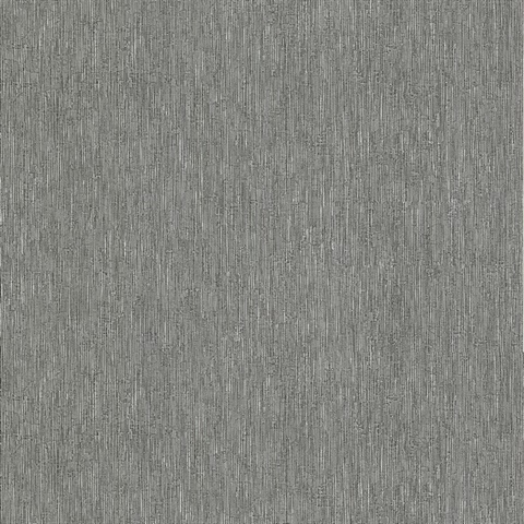 Grand Canal Dark Grey Vertical Stria Textured Wallpaper