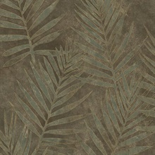 Grand Palms Beige Leaves Wallpaper