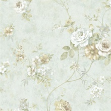 Grand Palms Cream Leaves Wallpaper