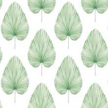 Grande Large Leaf Paperweave Sea Green Wallpaper