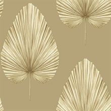 Grande Large Leaf Taupe Wallpaper