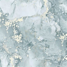 Grandin Light Blue Marbled Wallpaper