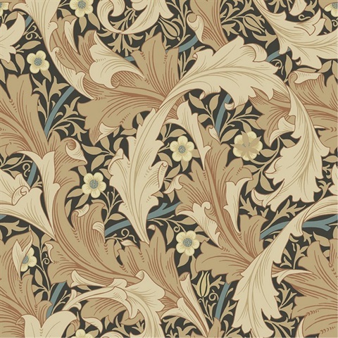 Granville William Morris Acanthus Floral Wallpaper