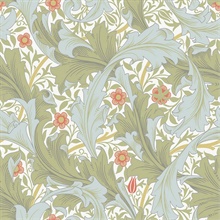 Granville William Morris Acanthus Floral Wallpaper
