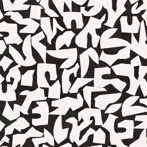Graphic Geo Black Peel and Stick Wallpaper