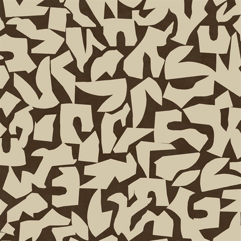 Graphic Geo Brown Peel and Stick Wallpaper