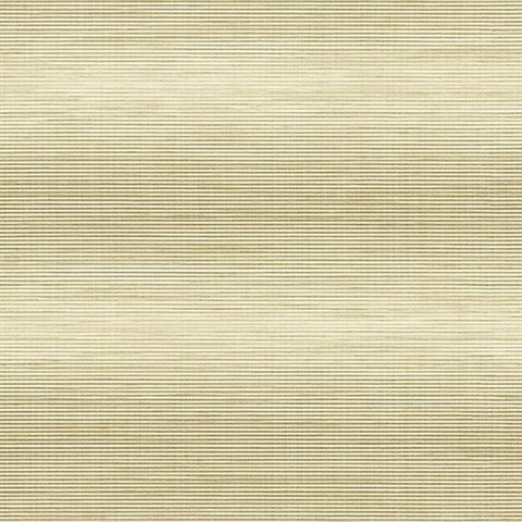 Gold Fine Line Grass Textile String Wallpaper