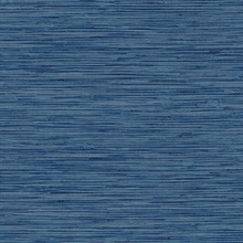 Grasscloth Marine Blue Peel and Stick Wallpaper