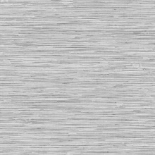 Grasscloth Moonstone Grey Peel and Stick Wallpaper