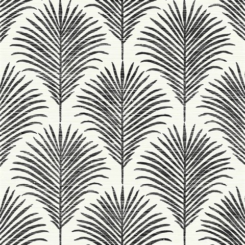 Grassland Palm Botanical Inkwell & Off-White Peel and Stick Wallpaper
