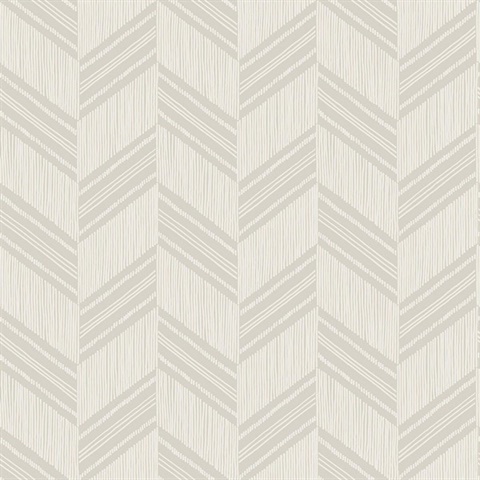 Gray and Ivory Commercial Rustic Chevron Wallpaper