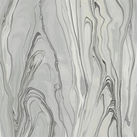 Gray Liquid Marble Wallpaper