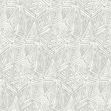 Gray & White Commercial Scattered Geometric Wallpaper