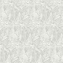 Gray & White Commercial Scattered Geometric Wallpaper