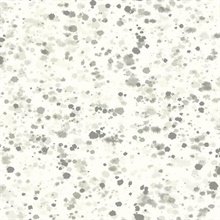 Gray & White Commercial Splatter Wallpaper