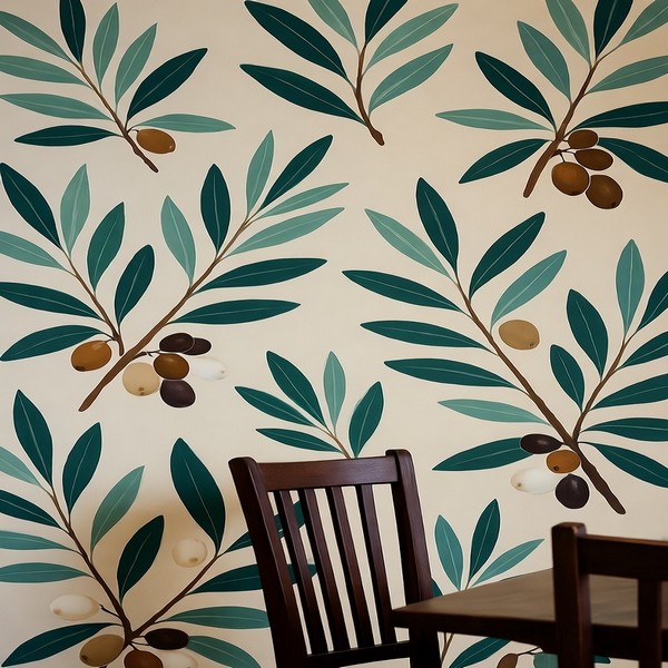 Greek Mediterranean Olive Grove Commercial Wallpaper