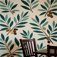 Greek Mediterranean Olive Grove Commercial Wallpaper