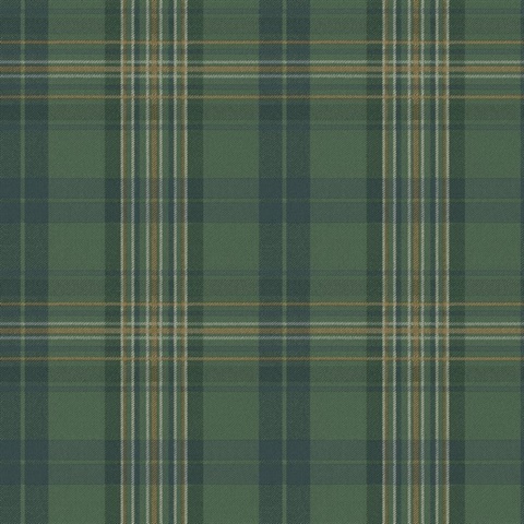 Green Austin Green Plaid Wallpaper