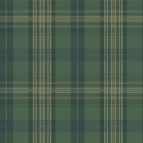 Green Austin Green Plaid Wallpaper