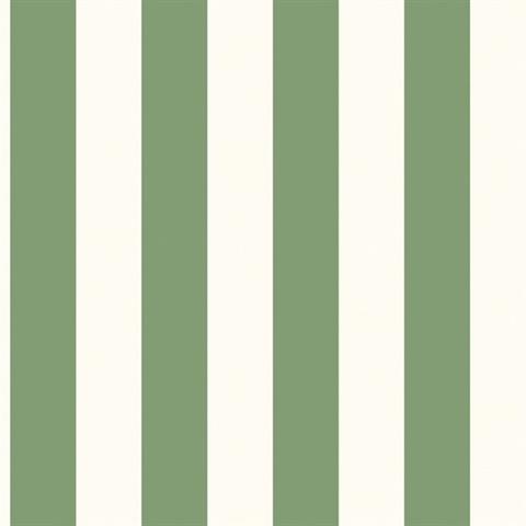 Green Awning Stripe Wallpaper