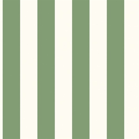 Green Just Kitchens Traditional Awning Stripe Wallpaper