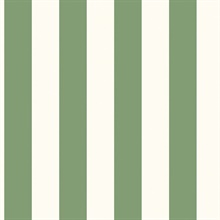 Green Awning Stripe Wallpaper