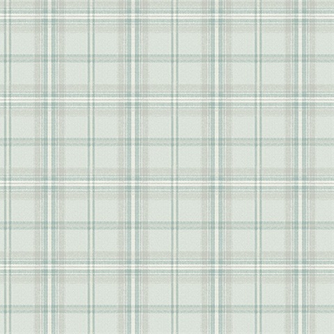 Green Bedroom Plaid Wallpaper