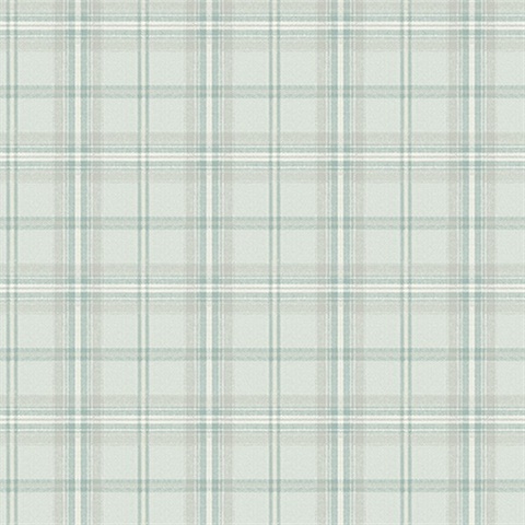 Green Bedroom Plaid Wallpaper