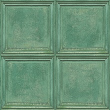 Green Charleston Faux Wood Panels Wallpaper