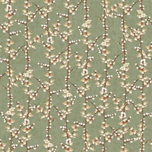 Green Cherry Blossom Vertical Tree Wallpaper