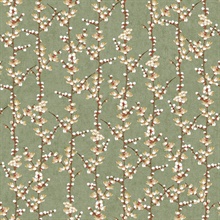 Green Cherry Blossom Vertical Tree Wallpaper