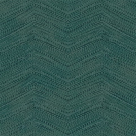 Green Commercial Wood Chevron Wallpaper