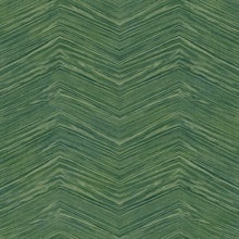 Green Commercial Wood Chevron Wallpaper