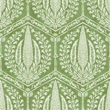 Green Cyrus Harvest Ogee Wallpaper