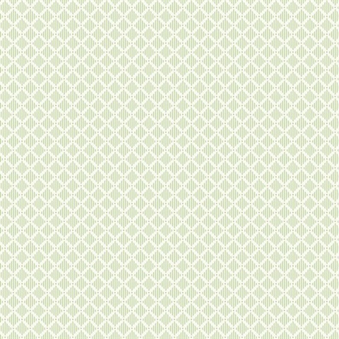 Green Diamond Gate Trellis Wallpaper