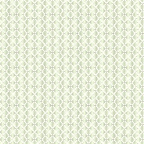 Green Diamond Gate Trellis Wallpaper