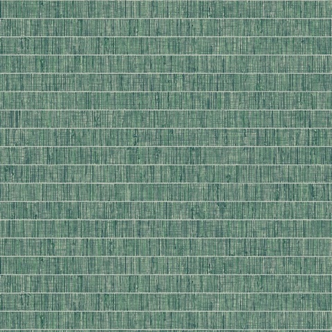 Green Faux Grass Horizontal Stripe Wallpaper