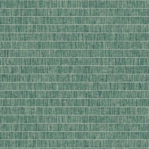 Green Faux Grass Horizontal Stripe Wallpaper