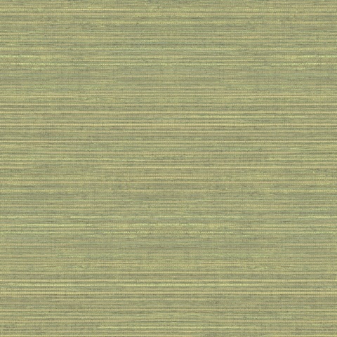 Green Faux Textured Grasscloth Wallpaper