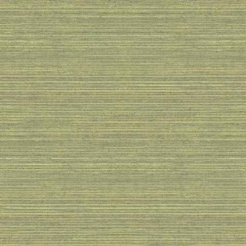 Green Faux Textured Grasscloth Wallpaper