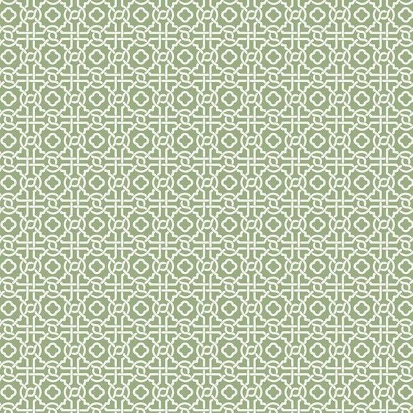SS2601 l Green Geometric Pergola Lattice Prepasted Wallpaper